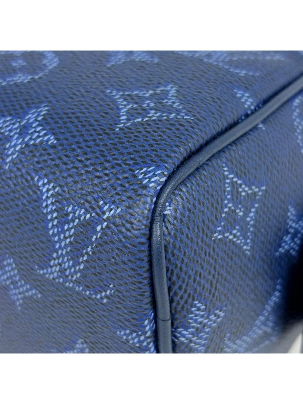 Louis Vuitton Mini Dopp Kit Monogram Heritage Leather Chien Blue Handbag